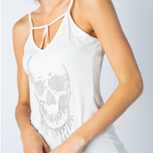 Strappy Front Top w/ Skull - Picture 5 of 8
